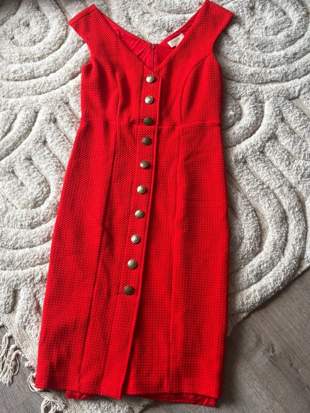 Tomato-Red, COMFY, show-stopping Maeve dress, Med (stretchy, fits large)